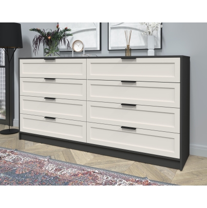 Kомод Тренд КТ-К197 (Антрацит ЛДСП/ Кашемир ЛМДФ) Ш1965 В1020 Г451